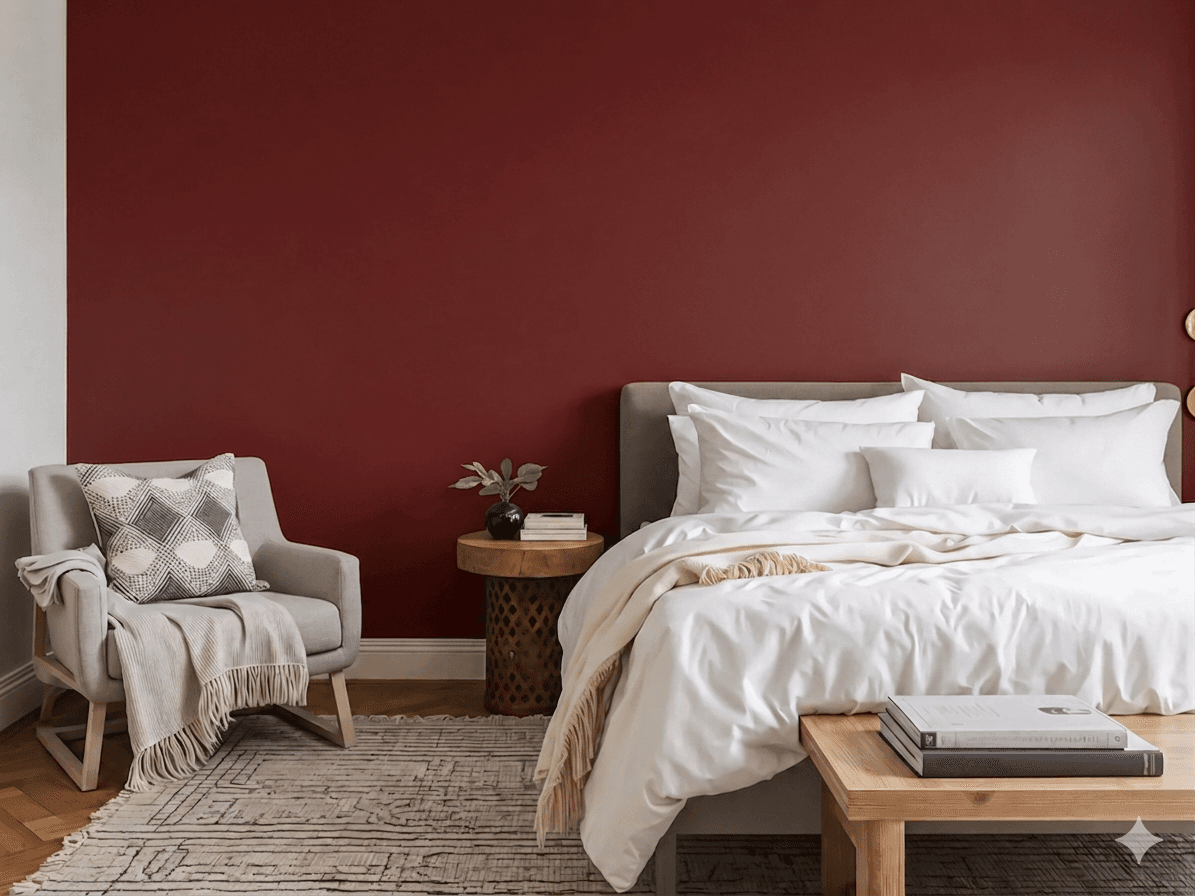 Rouge cerise foncé L137-KNDECO - Chambre à coucher