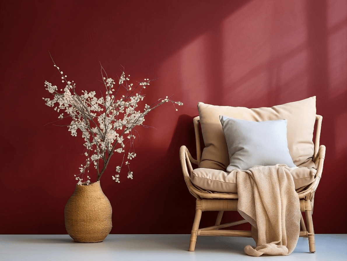 Rouge cerise foncé L137-KNDECO - ambiance